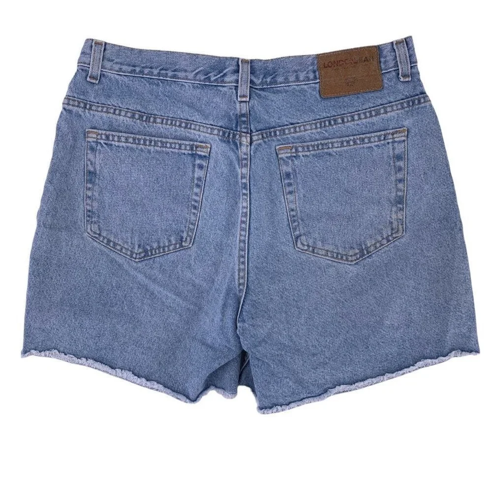 Vintage London Jeans Light Wash High Rise Cut-Off Jean Shorts Size 14 Mom - Picture 5 of 5